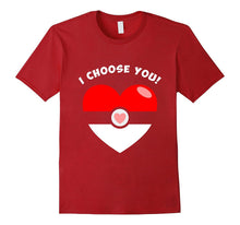 I Choose You Valentine's Video Game Parody T-Shirt-Amazon