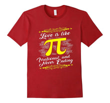 Funny Love is Like Pi T-shirt Geek Maths Couples Gift-Amazon