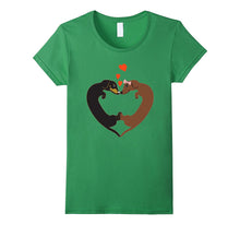 Cute Couple Dachshund Heart T Shirt Valentine's Day Gift-Amazon