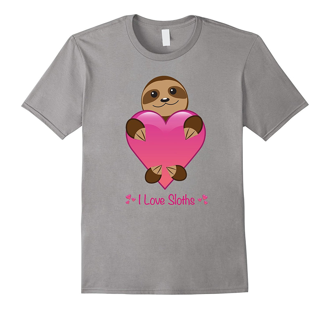 I Love Sloths Tshirt - Perfect Valentines Day Gift T-Shirt-Amazon