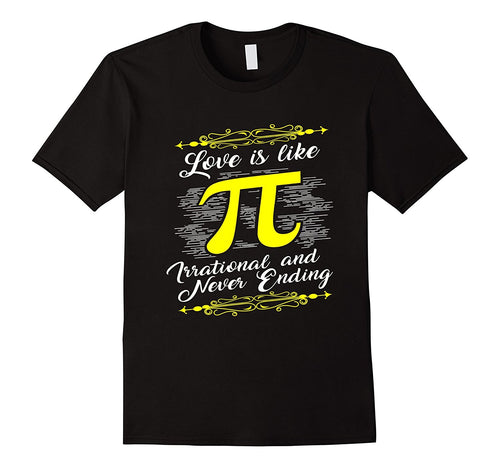 Funny Love is Like Pi T-shirt Geek Maths Couples Gift-Amazon