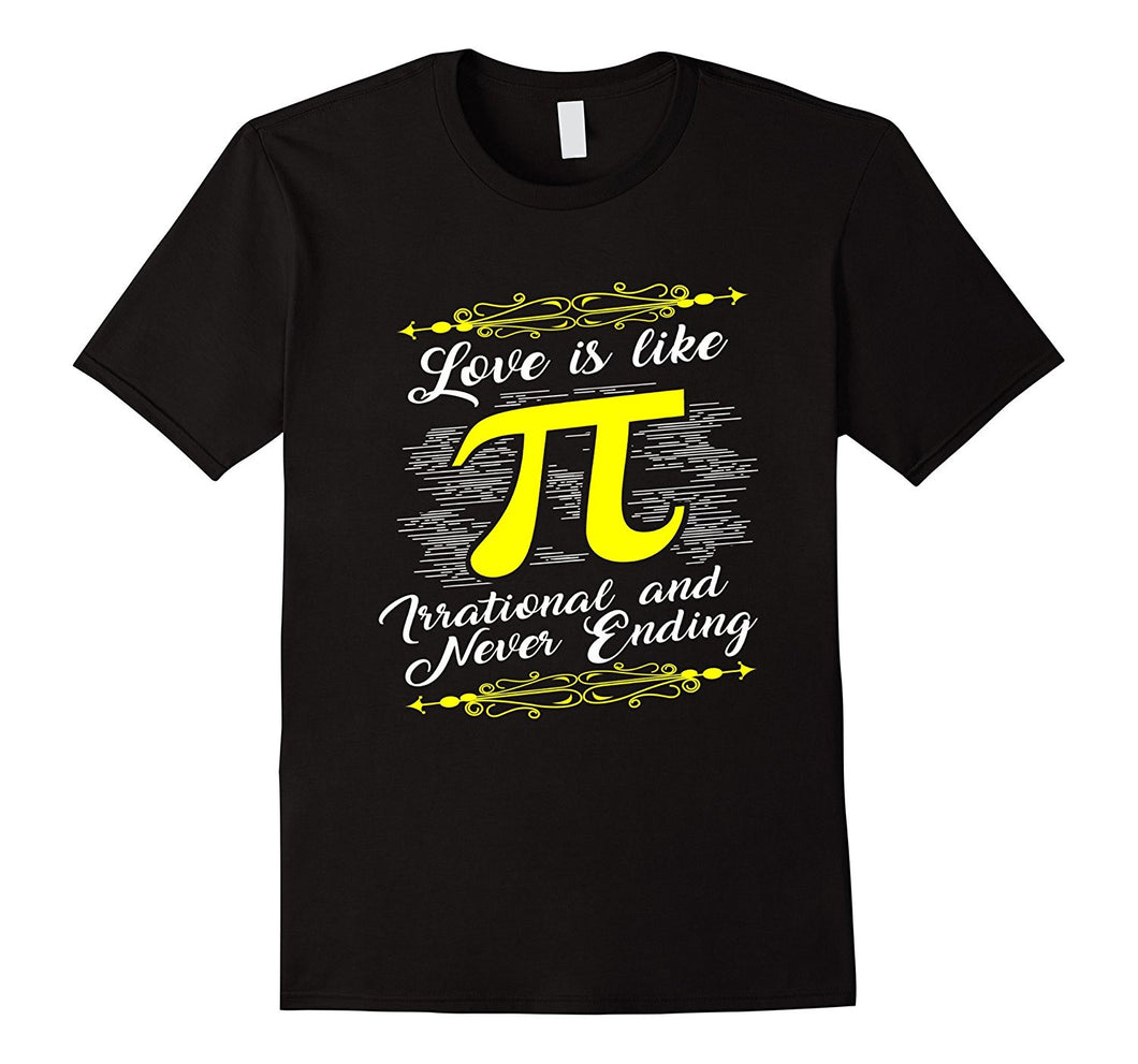 Funny Love is Like Pi T-shirt Geek Maths Couples Gift-Amazon