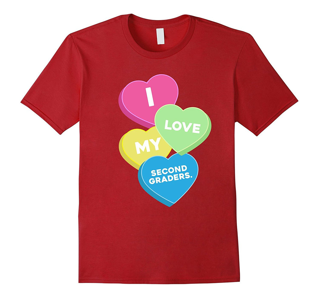 i love my second graders valentine day great gift t shirt-Amazon