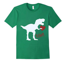 Kids Dinosaur Happy Valentine's Day Red Raglan-Amazon