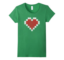 Gamer 8 Bit Distressed Heart Valentines Day Gift T-Shirt-Amazon
