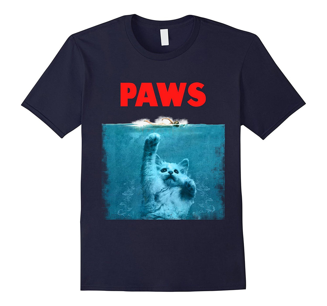 Paws Kitten Meow Parody Funny Tshirt Cat Lover Gifts-Amazon