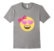 Emoji Shirt Glitter Heart Eyes Bow Valentines Day Shirt Kids-Amazon
