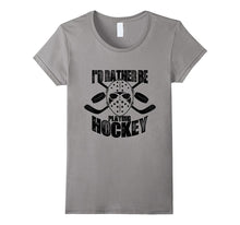 I'd Rather Be Playing Hockey  I Love Hockey T-Shirt-Amazon