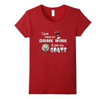 PREMIUM  Drink Wine and Pet My Goats  Funny T-shirt-Amazon
