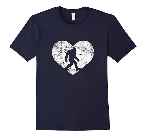 I Love Bigfoot Shirt  Funny Cute Sasquatch Yeti Heart Gift-Amazon