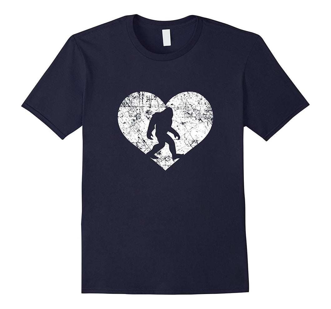 I Love Bigfoot Shirt  Funny Cute Sasquatch Yeti Heart Gift-Amazon