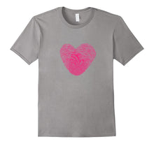 Fingerprint Pink Heart Valentines day T-Shirt-Amazon