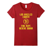 Los Angeles County 51 Fire Dept. Rescue Squad T Shirt-Amazon