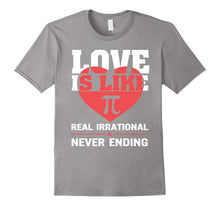 Love Is Like Pi Never Ending Funny Valentine T-Shirt-Amazon