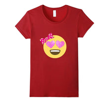Emoji Shirt Glitter Heart Eyes Bow Valentines Day Shirt Kids-Amazon