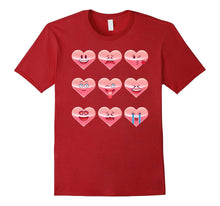 Emoji Hearts | Valentines Day Shirt | Cute Emoticon tshirt-Amazon