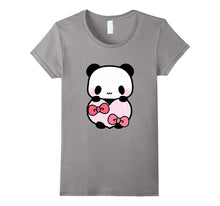 Cute Panda Holding Pink Heart T-Shirt Valentine Gift Ribbon-Amazon