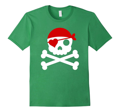 Valentines Day Love Pirate Heart t Shirt - Funny Gift Tee-Amazon