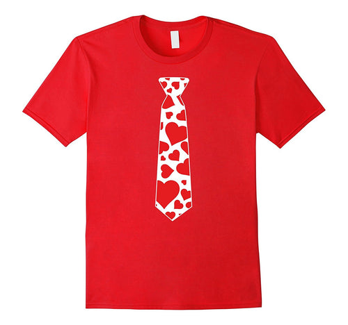 Valentine's Day Hearts Neck Tie T-Shirt For Kids & Adults-Amazon