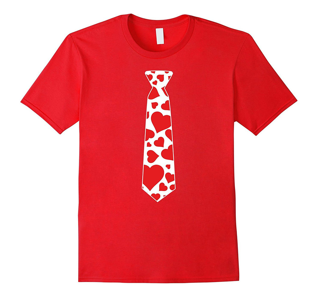 Valentine's Day Hearts Neck Tie T-Shirt For Kids & Adults-Amazon
