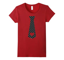Cute Red Plaid Necktie Heart Cool Valentines Day T Shirt-Amazon