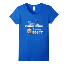 PREMIUM  Drink Wine and Pet My Goats  Funny T-shirt-Amazon