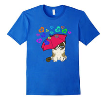 Grumpy Valentine's Day Cat amid raining No candy T-shirt-Amazon