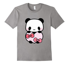 Cute Panda Holding Pink Heart T-Shirt Valentine Gift Ribbon-Amazon