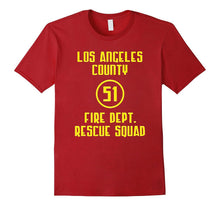 Los Angeles County 51 Fire Dept. Rescue Squad T Shirt-Amazon