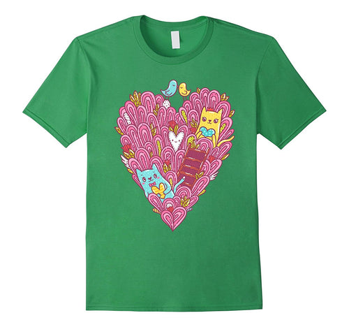 Valentines Day Shirt For Women Girls Love cats Heart-Amazon