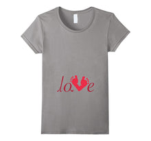 Women's Baby Footprints Valentine's Day T-shirt For Mom Mommy Women-Amazon