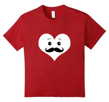 Kids Cute Smiley Heart Mustache Valentines Day Boys Kids T-Shirt-Amazon