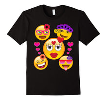 Valentine's Day Cool Emoji T-Shirt for Girls and Women-Amazon