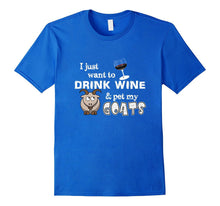 PREMIUM  Drink Wine and Pet My Goats  Funny T-shirt-Amazon