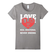 Love Is Like Pi Never Ending Funny Valentine T-Shirt-Amazon
