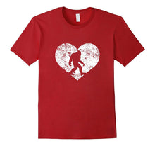 I Love Bigfoot Shirt  Funny Cute Sasquatch Yeti Heart Gift-Amazon