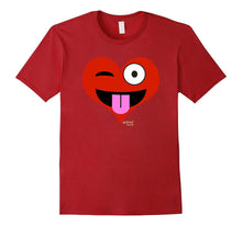 Emoji Red Heart Valentine's Day Shirt Tongue Out Kids Adult-Amazon