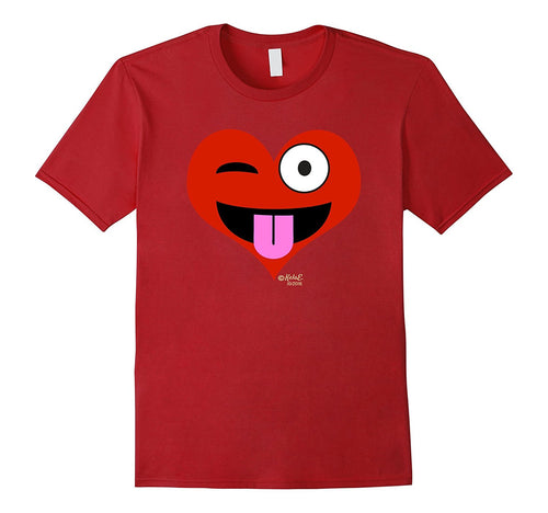 Emoji Red Heart Valentine's Day Shirt Tongue Out Kids Adult-Amazon