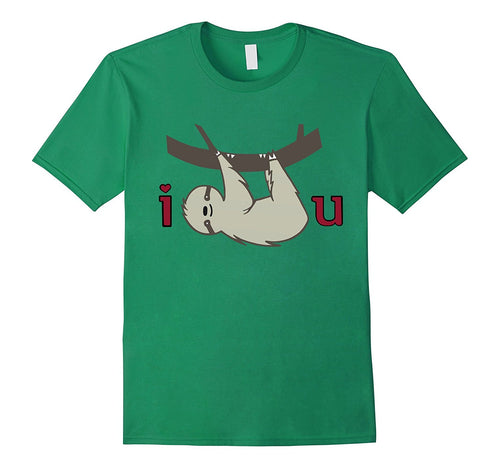 I Sloth You -  Funny Lazy Sloth hanging out T Shirt-Amazon
