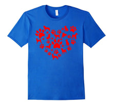 Dog Paw Heart Valentine Tshirt-Amazon