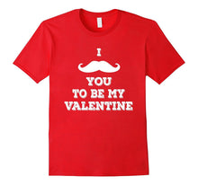 I Mustache You To Be My Valentine Red Kids T-Shirt-Amazon
