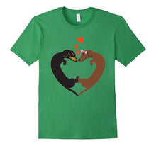 Cute Couple Dachshund Heart T Shirt Valentine's Day Gift-Amazon