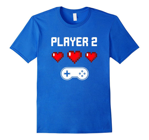 Player 2 T-shirt | Video Game Couples Shirt | Pixel Heart-Amazon