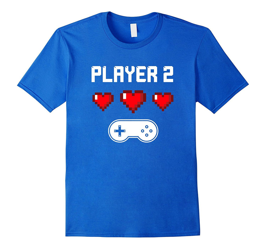 Player 2 T-shirt | Video Game Couples Shirt | Pixel Heart-Amazon
