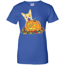Corgi-_amp_-Pumpkin-Halloween-Tshirt-For-Women-Men