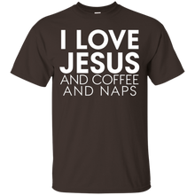 Funny---I-love-Jesus-and-coffee-and-naps---t-shirts
