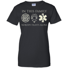 Firefighter-Police-In-this-Family-No-One-Fights-Alone-Tshirt