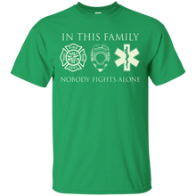 Firefighter-Police-In-this-Family-No-One-Fights-Alone-Tshirt