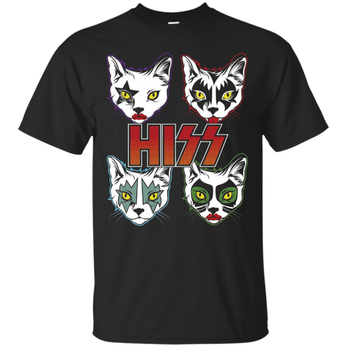Hiss-Rock-Band-Funny-Cat-Kitty-Kitten-Music-T-Shirt