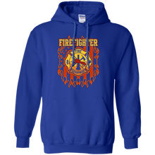 Firefighter-Fire-Department-Fire-Badge-and-Flag-T-shirt